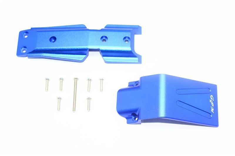 GPM Alu Unterbodenschutzplatte vorn blau Traxxas 1/10 E-Revo