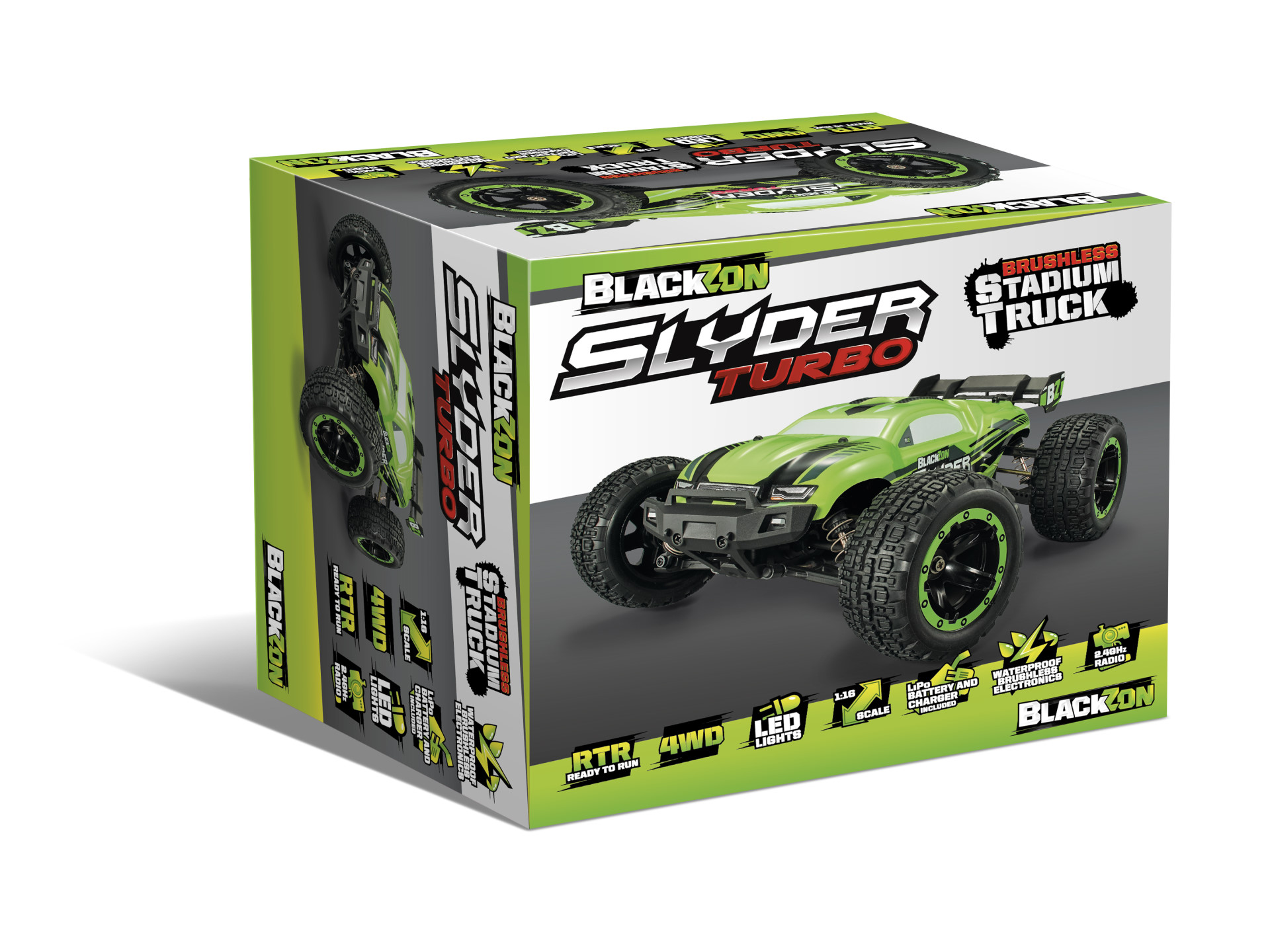 BLACKZON Slyder ST Turbo Grün 1/16 4WD Brushless Stadium Truck 540202 - Abbildung 4
