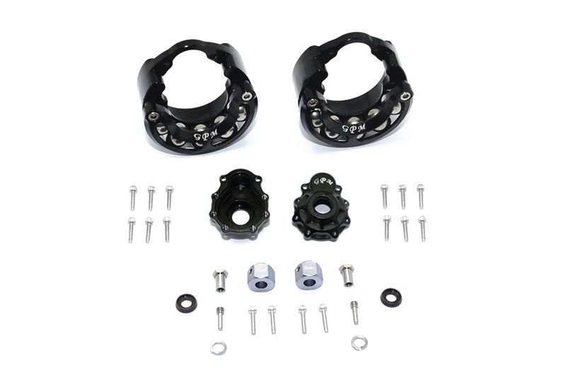 GPM Alum. Achsengewicht, Portalgeh. außen, Hex +6mm schw. (42g) Traxxas Traxxas4 & 6