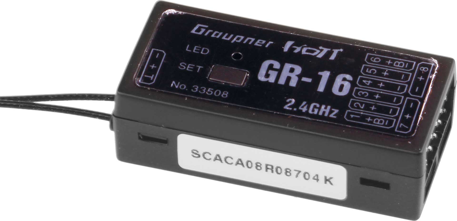 GRAUPNER GR-16 2,4GHZ HOTT 8K EMPFÄNGER 33508