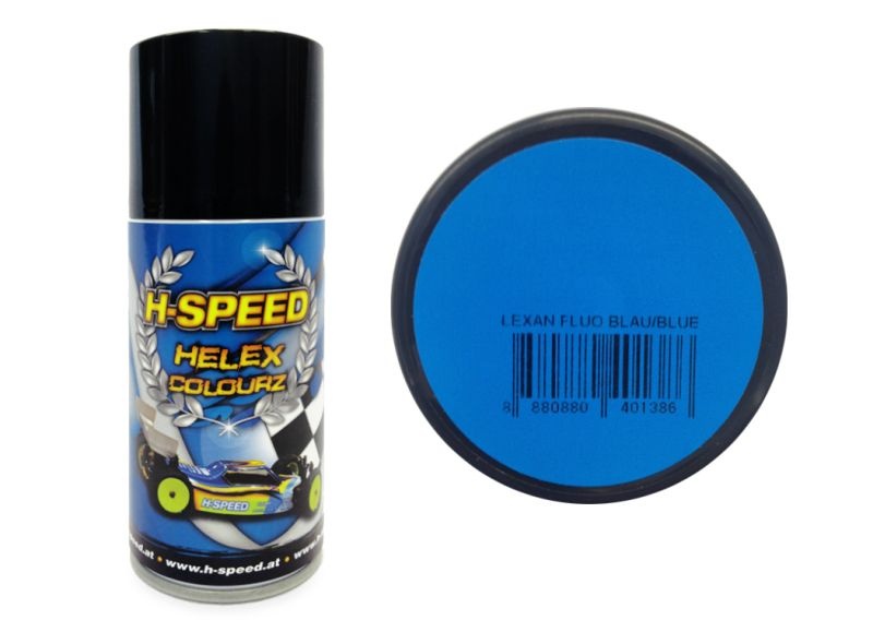 H-SPEED Lexan Spray Farbe Helex Colourz Fluo blau 150ml HSPS013