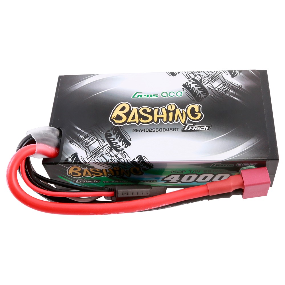 Gens Ace G-Tech 4000mAh 2S2P 7.4V 60C HardCase 48# Car Lipo Akku pack mit T-plug GEA402S60D48GT