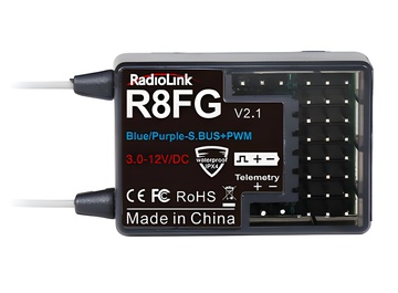 RadioLink Empänger R8FG 8-Kanal mit Powerkabel R8FG-VC
