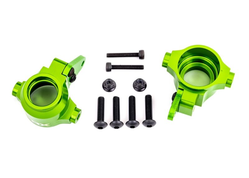Traxxas Lenkhebel Alu l/r vo Titanium grün eloxiert 9635G