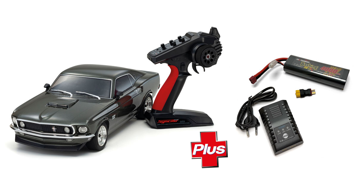 Kyosho FAZER FZ02 (L) Ford Mustang Boss 429 Black 1969 1:10 Full Set 34437T1 - Abbildung 4