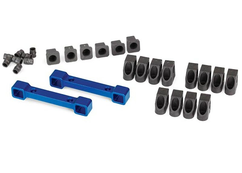 Traxxas Querlenkerhalter Alu blau v/h / Inserts 8334X