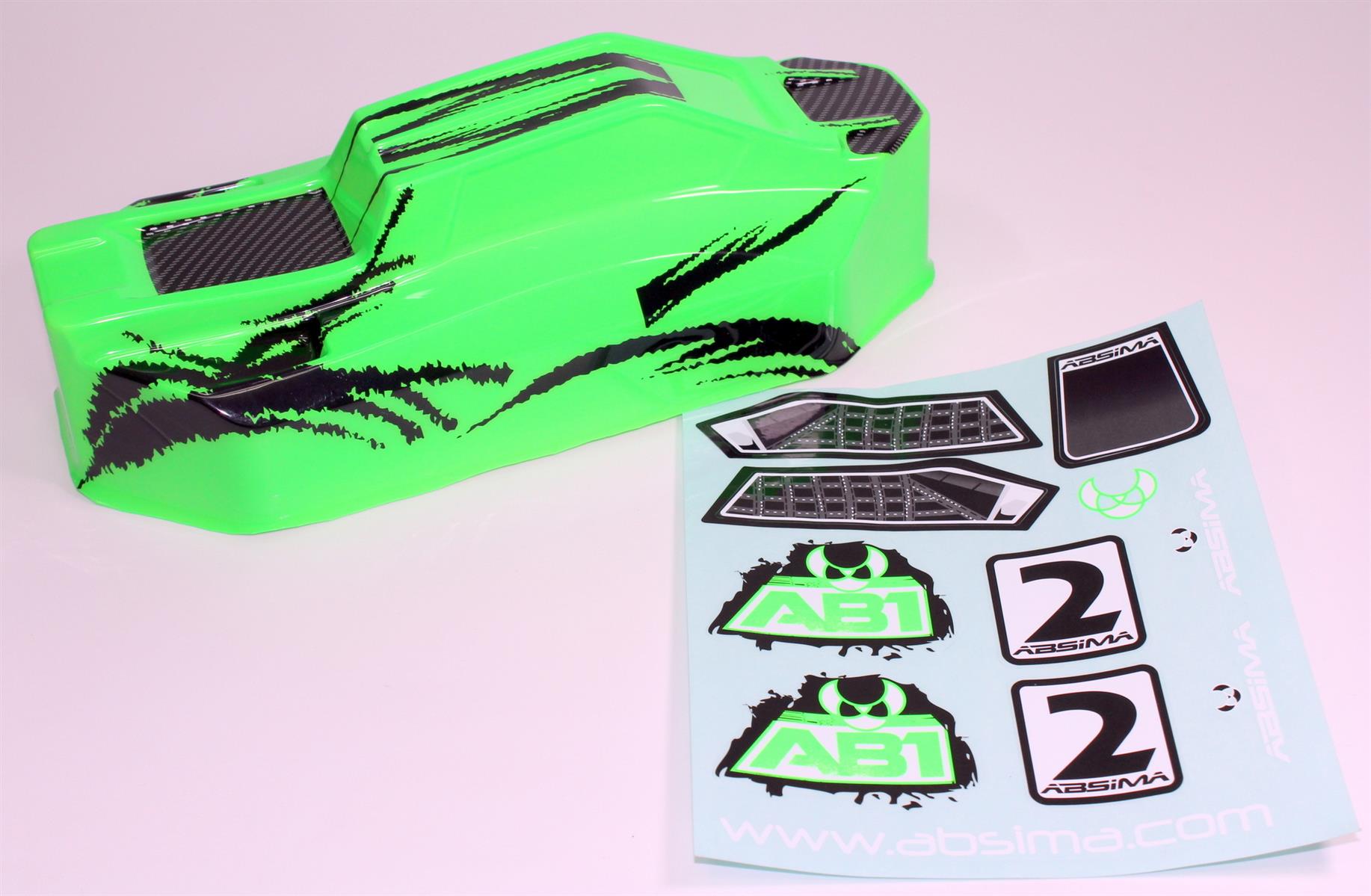 Absima Karosserie grün 1:10 Hot Shot Buggy Brushed 1230074