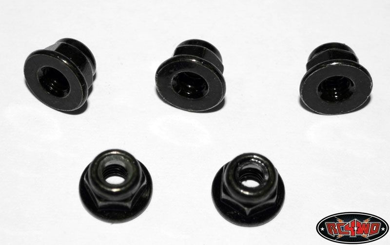 RC4WD M4 Flanged Lock Nut (Black) Z-S0620