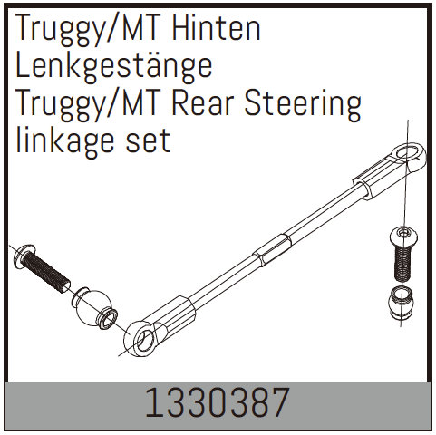 Absima Hinteres Lenkgestänge für Truggy /MT 1330387