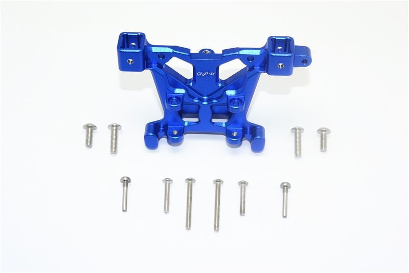 GPM Alu Karosseriebefestigungshalter hinten blau Traxxas 1/10 E-Revo