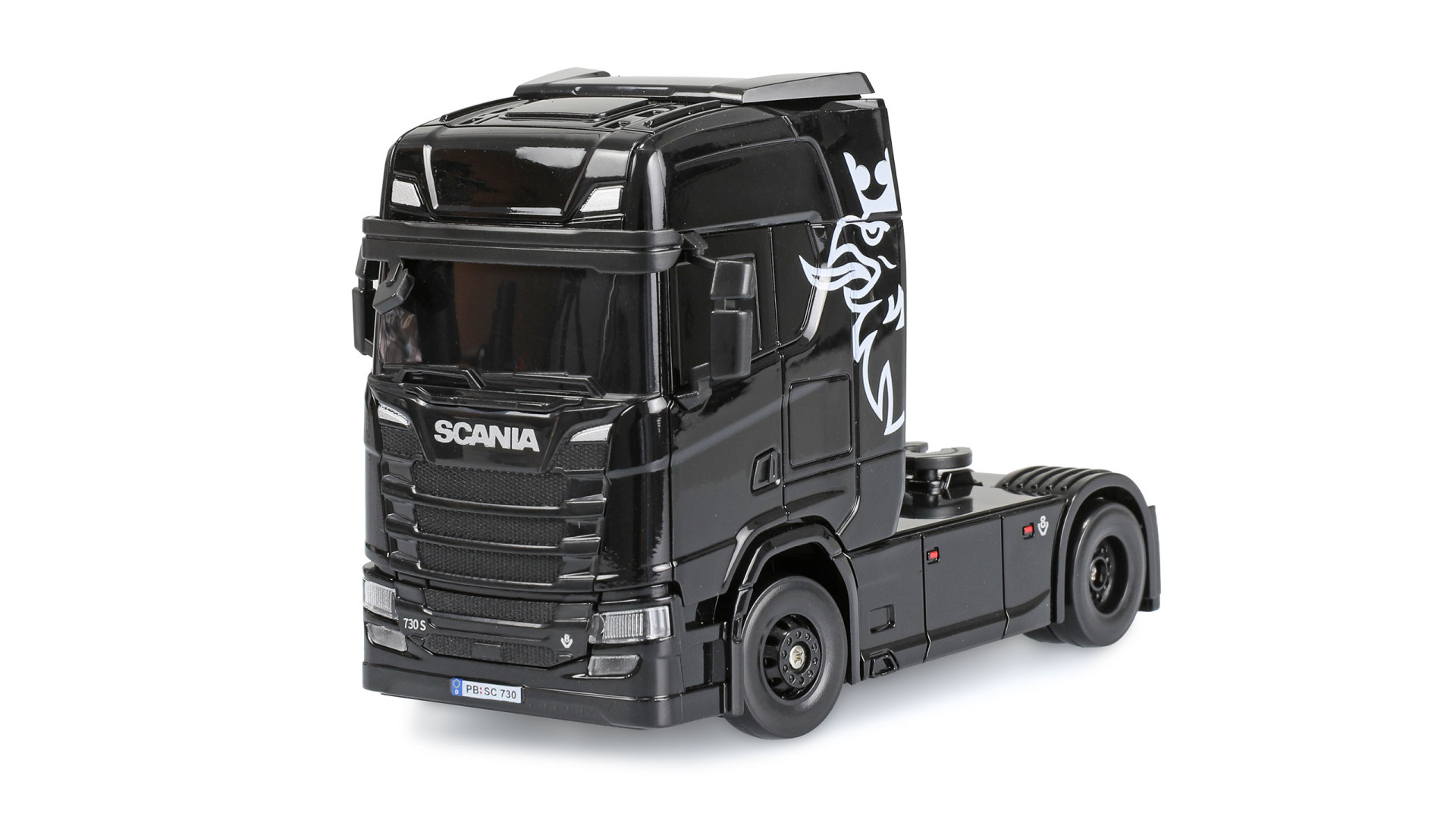 Amewi Scania 730 S Mini LKW mit Kofferauflieger proportional 4WD 1:64 RTR schwarz - Abbildung 6