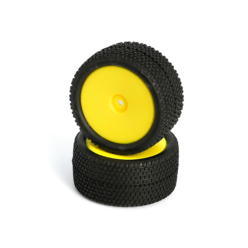 LC Racing Reifen/Felgen All Terrain Buggy hinten montiert 12mm gelb 2 LC6251
