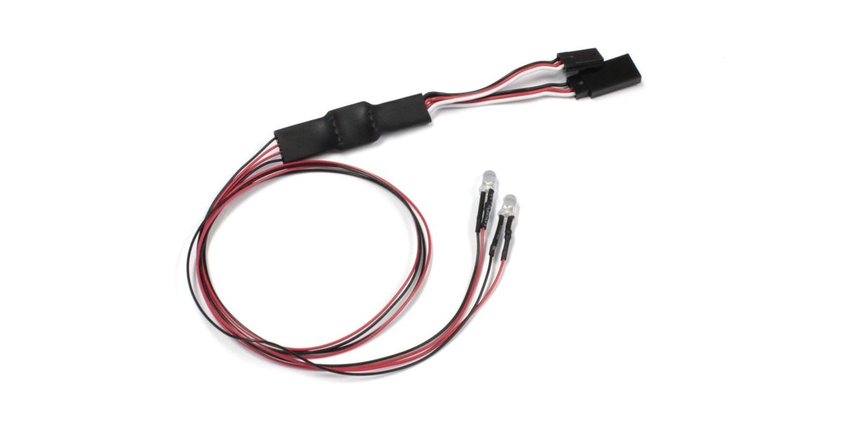 Kyosho Beleuchtungssatz 2 LED (Diam=5/L=400) 2x Weiss 97054-2 - Abbildung 1