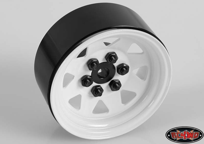 RC4WD 6 Lug Wagon 1.9 Steel Stamped Beadlock Wheels (White) Z-W0128