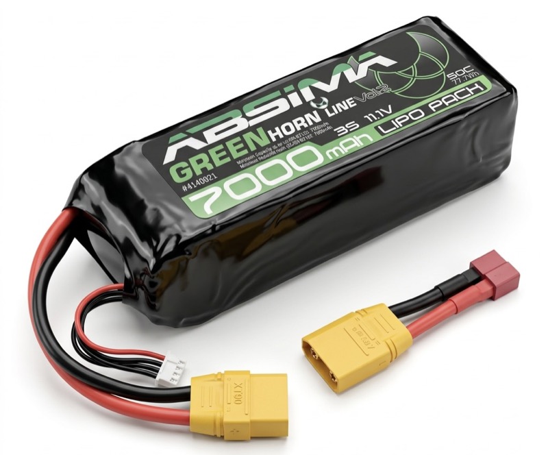 Absima Greenhorn LiPo Akku 3S 11,1V 50C 7000mAh SC (XT90/T-Plug) 4140021