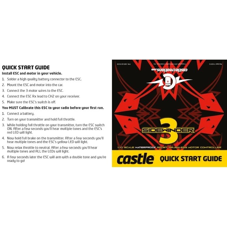 Castle Sidewinder 3 CAR ESC WP 1:10 12V 010-0115-00