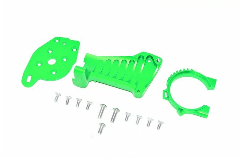 GPM Alu Motorbefestigung grün Traxxas MAXX