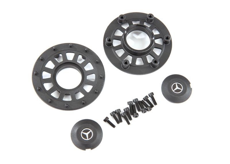 Traxxas Center-Kappen (2)/ Beadlock-Ringe (2) (benötigt #8255A Radac 8875