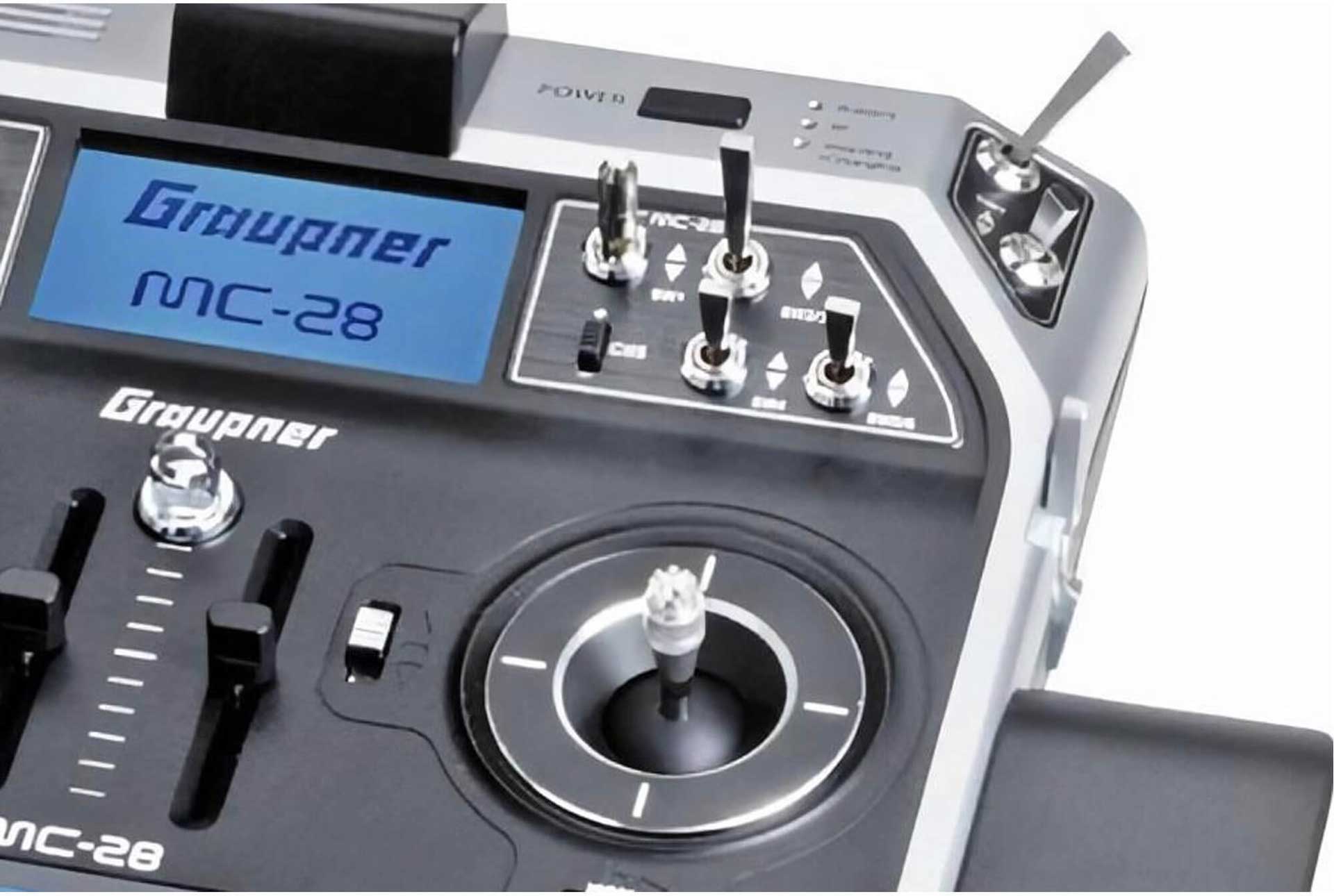 GRAUPNER MC-28 HOTT EINZELSENDER 2,4Ghz FERNSTEUERUNG 33028.77