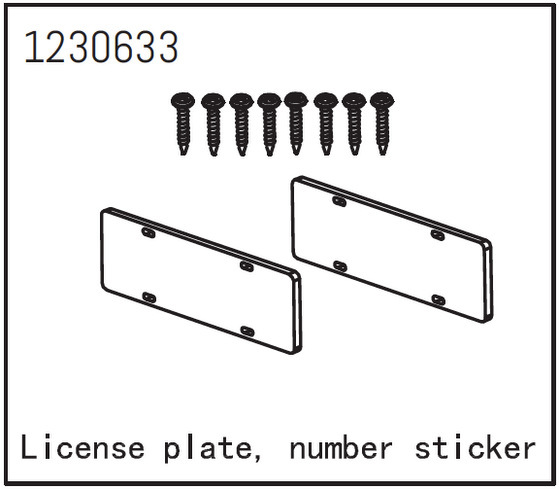 Absima Nummernschild 1230633