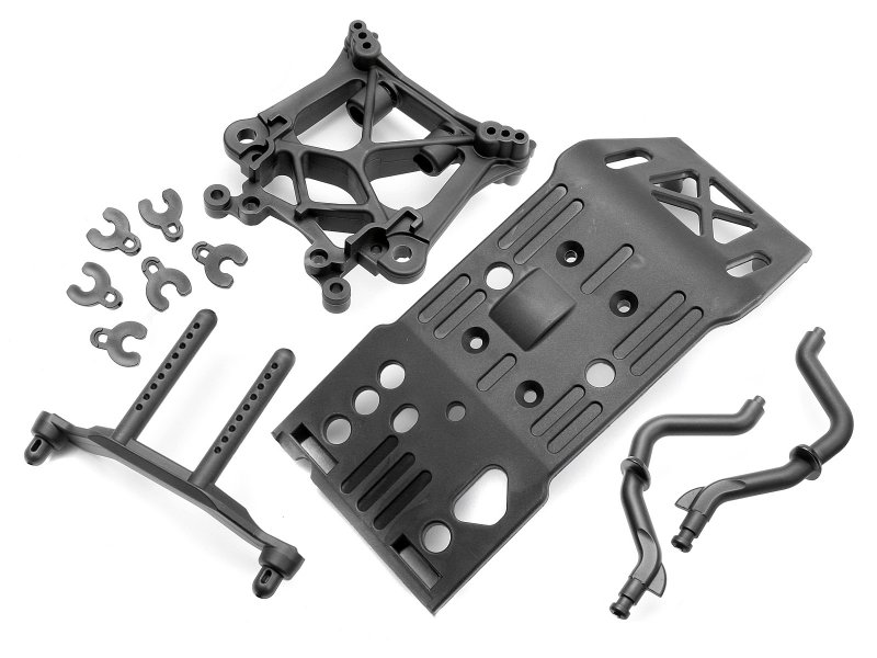 HPI Skid Plate/Karo-Halter/Dämpferbrücke Set (Savage X) 85234
