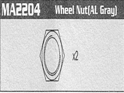 Amewi MA2204 Wheel nut (AL gray) Raptor MA2204