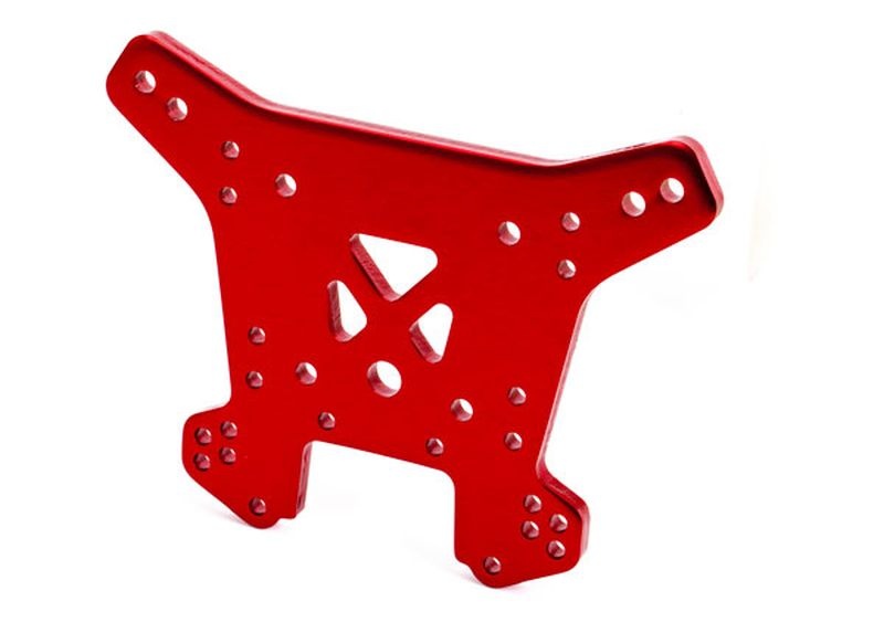 Traxxas Dämpferbrücke hinten 6061-T6 Alu rot eloxiert 9538R