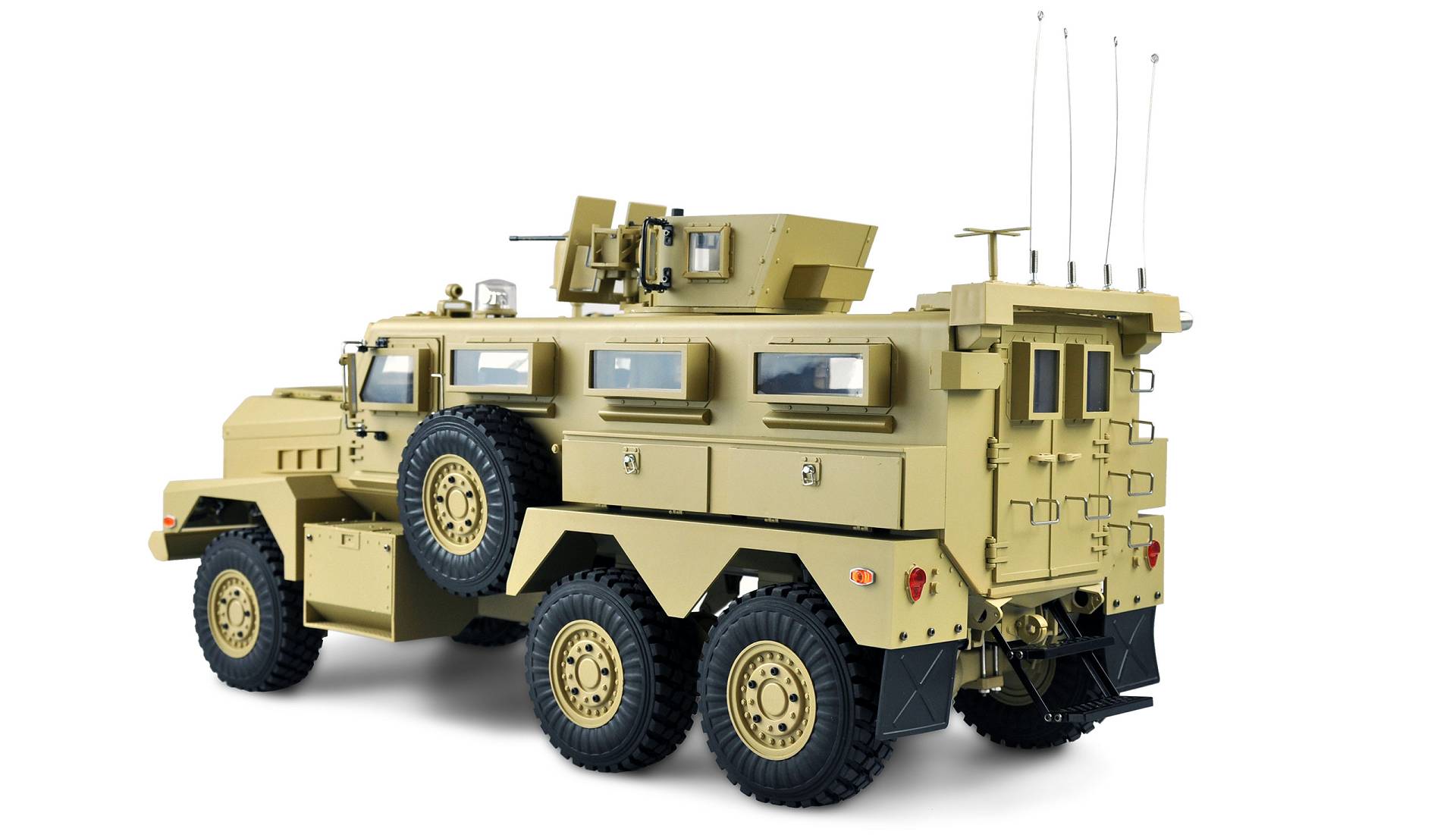 Amewi US-Miltitärfahrzeug MRAP 6x6 1:12 RTR, Licht, Sound & Rauch 22428