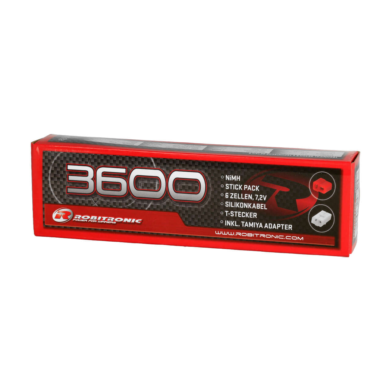 Robitronic SC3600T NiMH Akku 3600mAh 7,2V Stick Pack T-Stecker & Tamiya