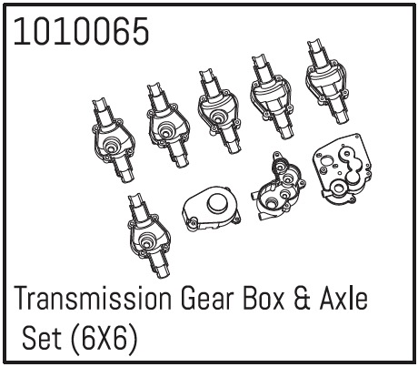 Hobby Plus Transmission Gear Box & Axle Set (6X6) 240035