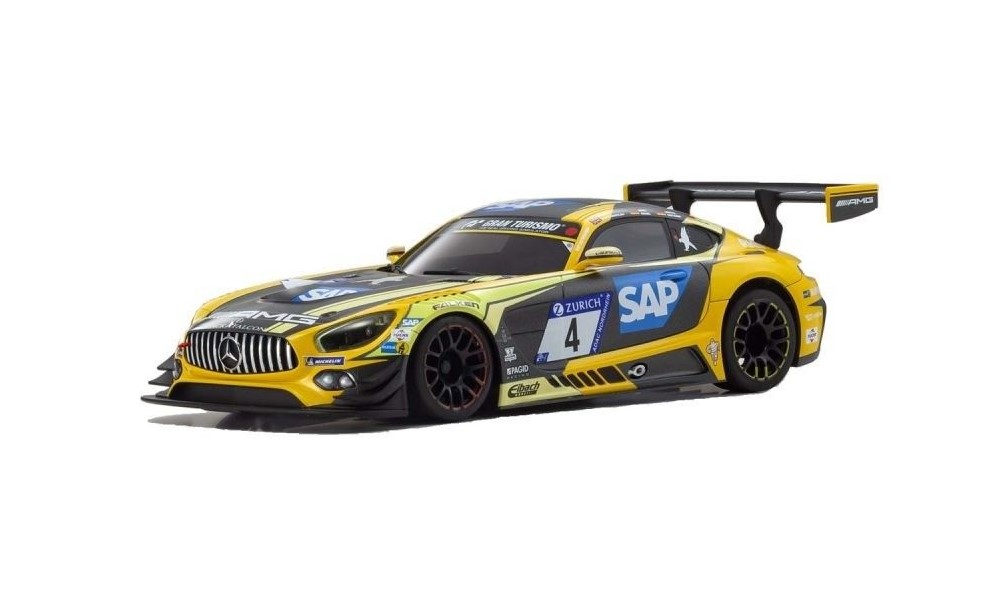 Kyosho Autoscale Mini-Z Mercedes AMG GT3 Yellow-Black (W-MM) MZP241YBK