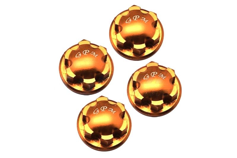 GPM Alu 6061-T6 Radnabenabdeckung orange (4 Stk.) Traxxas Sledge