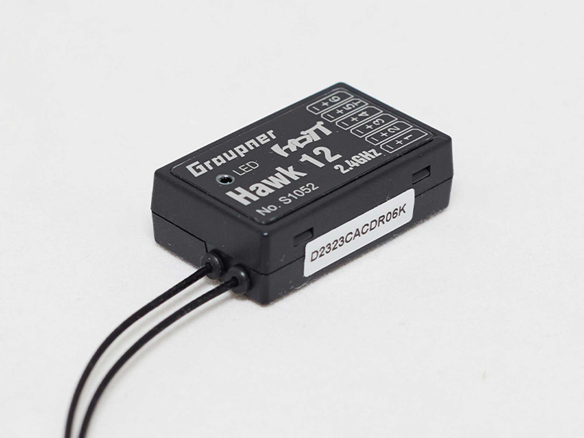 GRAUPNER Hawk 12 HoTT Empfänger mit 3-Achs-Gyro und Vario (6-Kanal) S1052