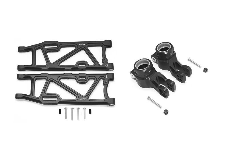 GPM Alu Aufhängungs-Set hinten schwarz ARRMA Kraton, Outcast, Notorius 6s MAK5622BK