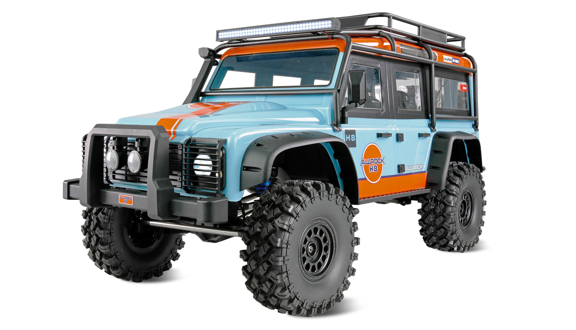 Amewi ALLRock H8 V2 Scale Crawler brushless 1:8 RTR blau/orange 22766 - Abbildung 1
