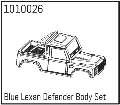 Hobby Plus Blue Lexan Defender Body Set 240135