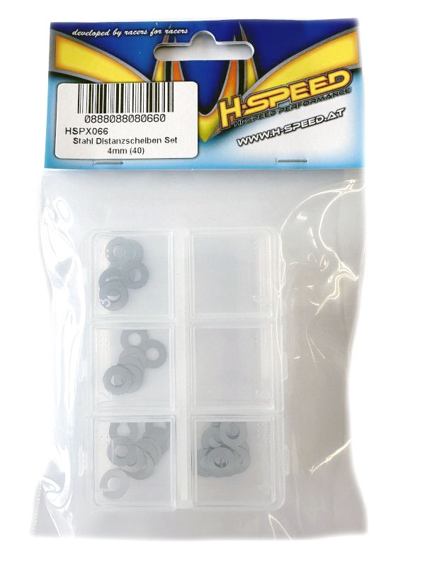 H-SPEED Stahl Distanzscheiben Set 4mm (40) HSPX066