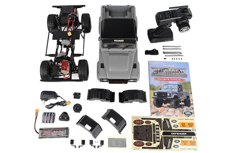RC4WD Gelände II RTR W/ 2015 Land Rover Defender D90 Body Set (Grau) (Z-RTR0065) - Abbildung 2