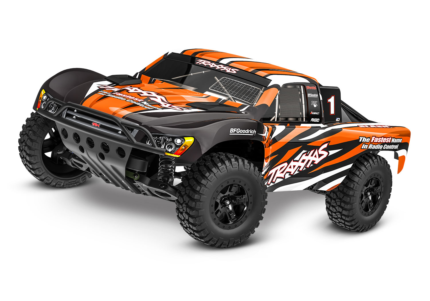 Traxxas Slash 2WD 1/10 OrangeX RTR Clipless HD incl. USB-Lader & Akku 58234-8 - Abbildung 1
