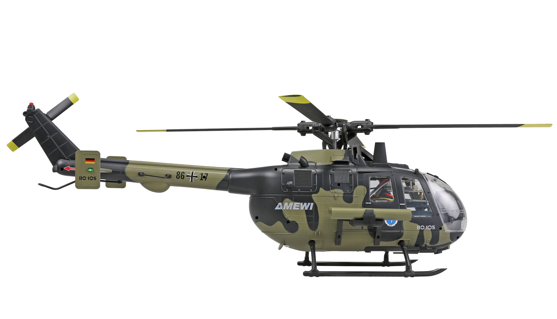 Amewi Bo105 Helikopter Bundeswehr brushless 6-Kanal 3D/6G RTF 25378 - Abbildung 4