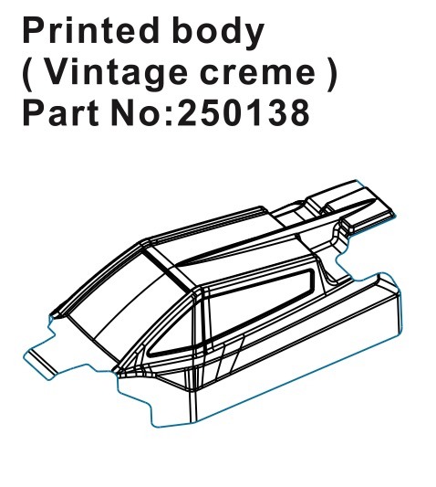 Hobby Plus Speck-B Printed Lexan Body - vintage creme 250138