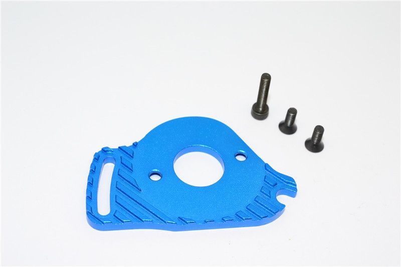 GPM Alu Motorbefestigung blau Traxxas Slash 4x4 LCG