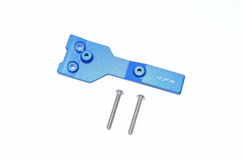 GPM Alu Chassisplattestütze oben hinten blau Traxxas MAXX