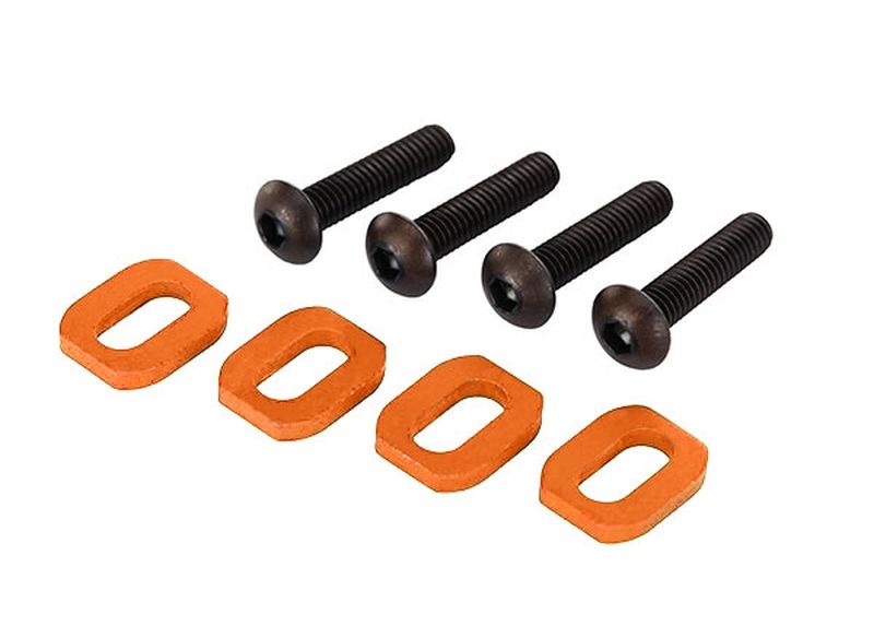 Traxxas Motorhalter Scheiben Aluminium orange (4) X-Maxx, XRT 7759-ORNG