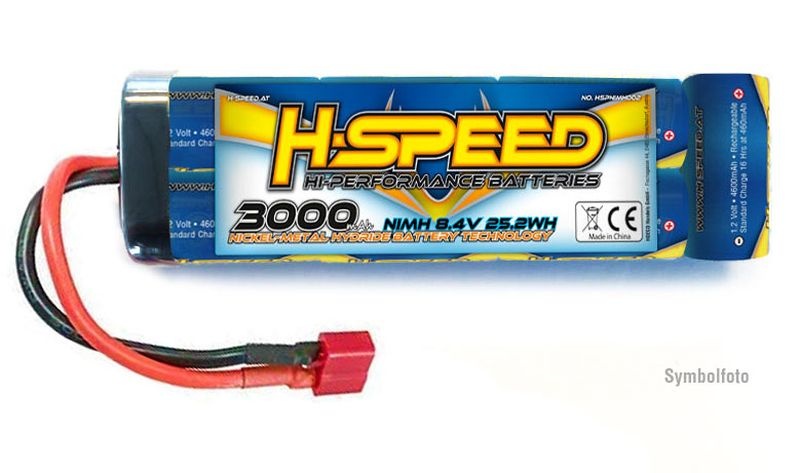 H-SPEED 3000mAh 8,4V Stick NimH Akku HSPNIMH002 - Abbildung 1