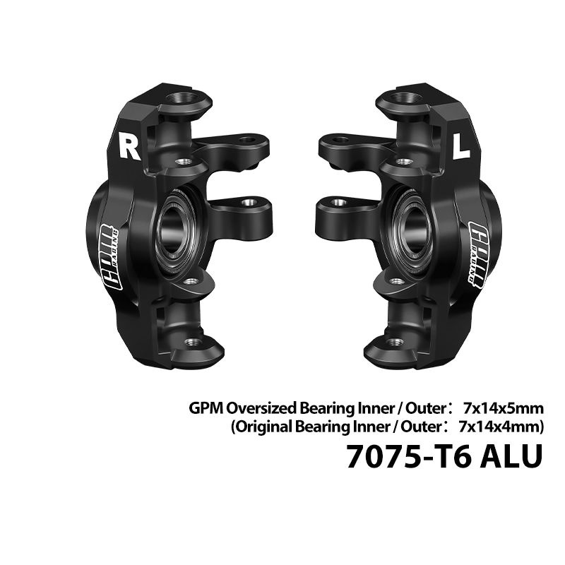 GPM Alu C-Träger & Lenkhebel schwarz (für große Lager) ARRMA 1/16 Mini Kraton 3S MAKM021BK