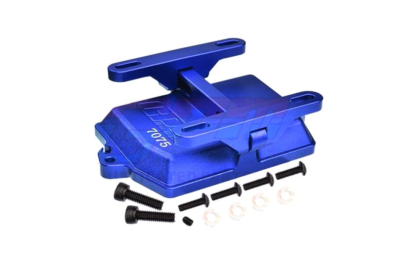GPM Empfängerboxabdeckung 7075-T6 Alu mit Elektrikhalter blau für X-Maxx, XRT XRT026B