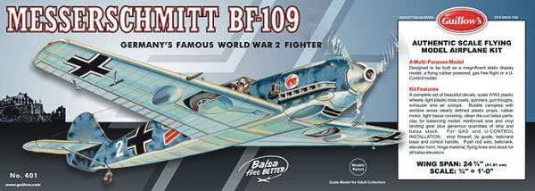 Guillow Messerschmitt Bf 109 Balsabausatz 401