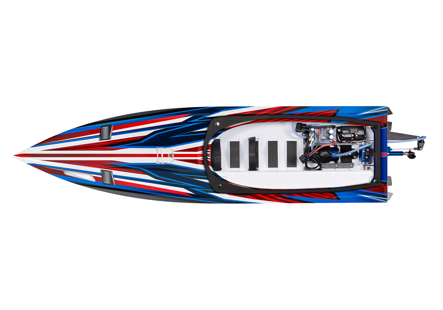 Traxxas SPARTAN SR Rot Brushless 36 Zoll Rennboot 103076-4 - Abbildung 4
