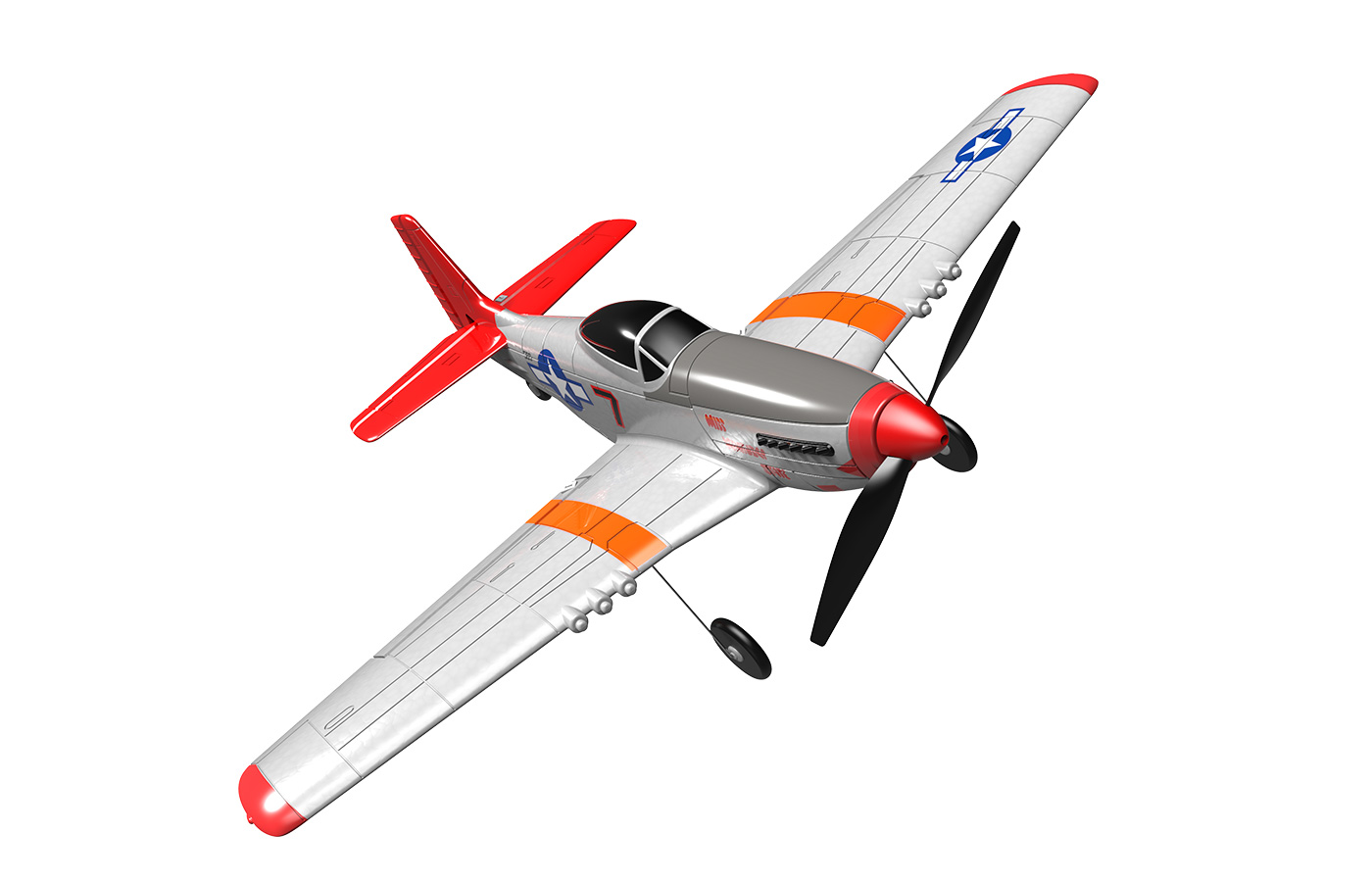 Modster MDX Mustang P-51D Elektromotor RTF inkl. 6-Achs-Fluglagensta MD10041
